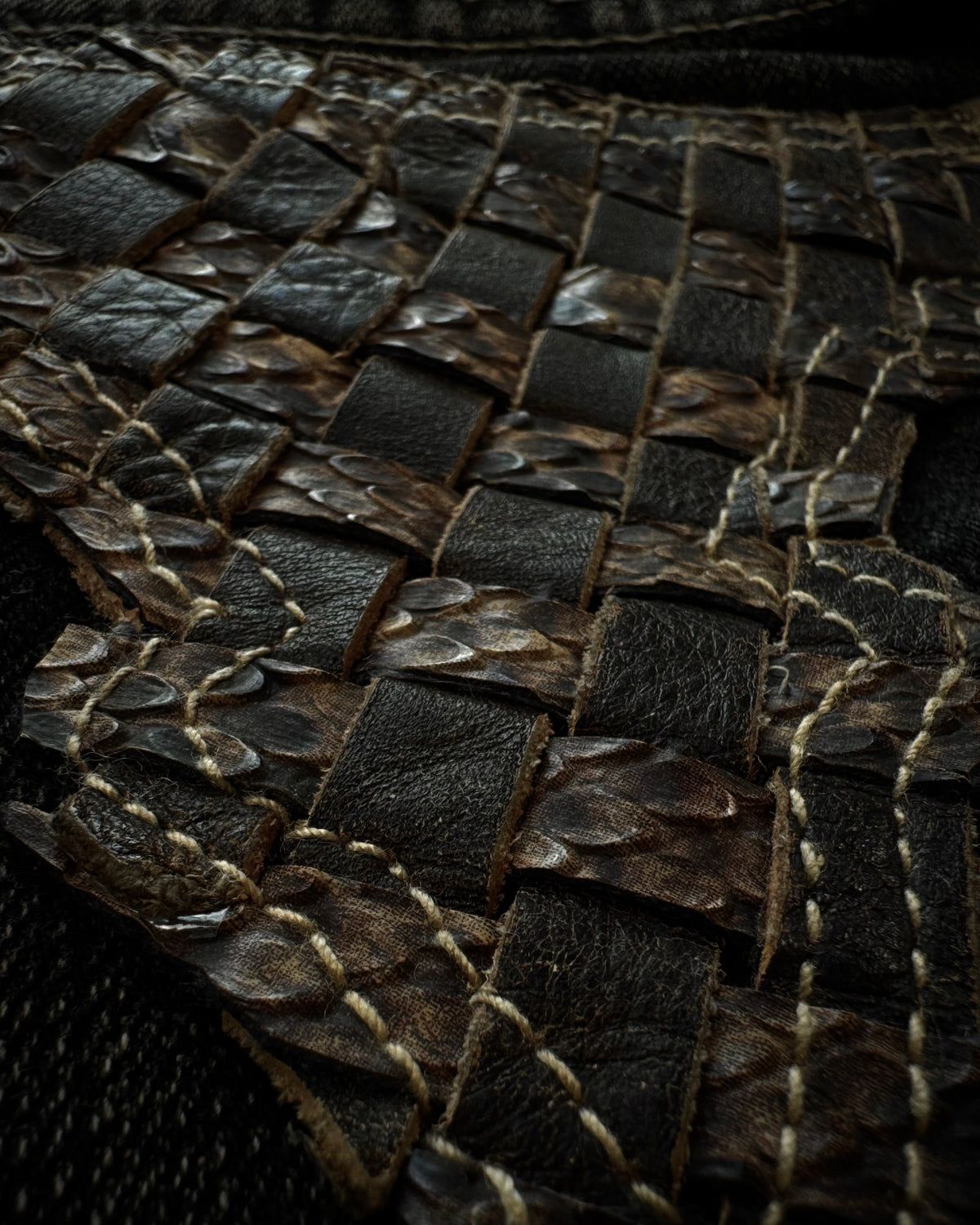 Tornado Mart Western Studded Python Flared Jeans