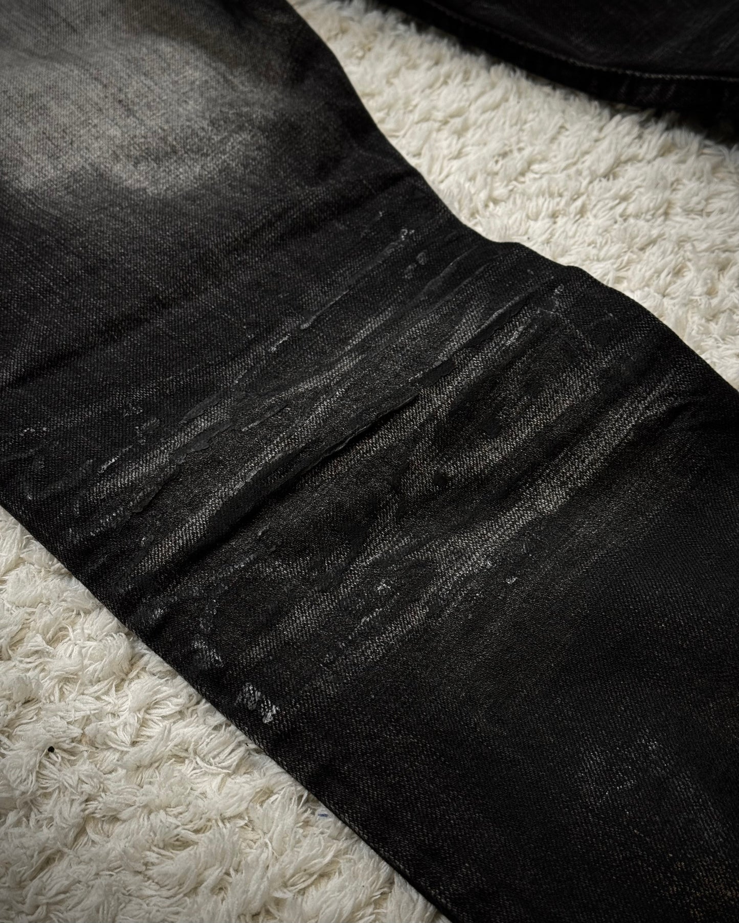 Fuga Waxed Whisker Coated Bootcut Jeans