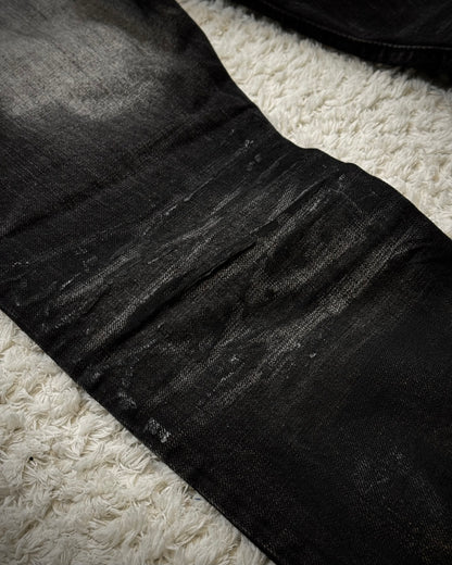 Fuga Waxed Whisker Coated Bootcut Jeans