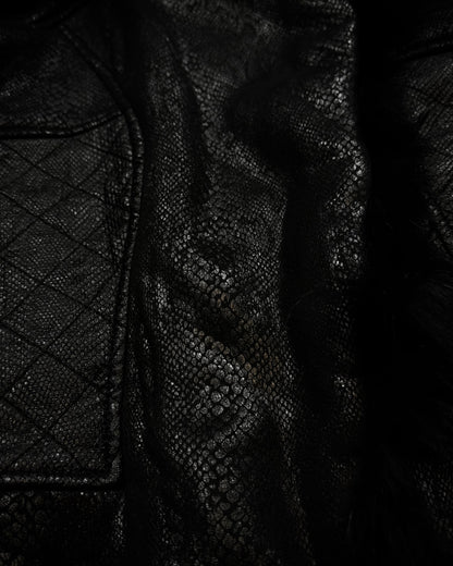 Slinky Python Waxed Fur Jacket