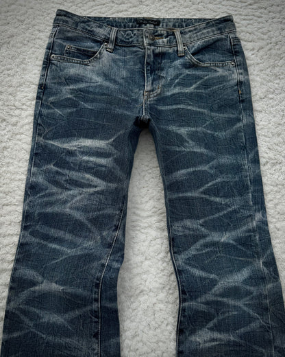 Daily Topics Honeycomb Washed Flared Jeans