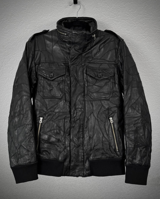 CAV-000 Patchwork Lamb Leather Jacket