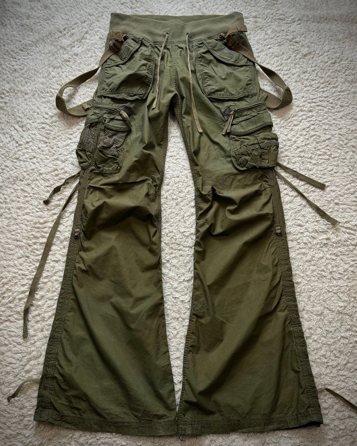 G.O.A Flared Military Suspender Cargo Pants