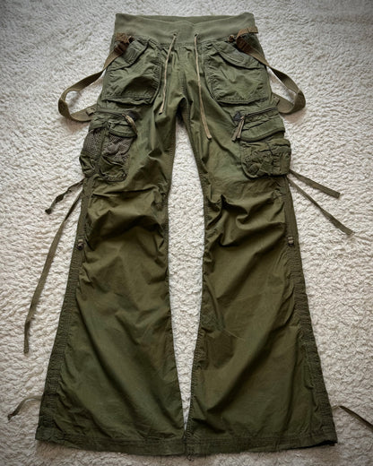 G.O.A Flared Military Suspender Cargo Pants