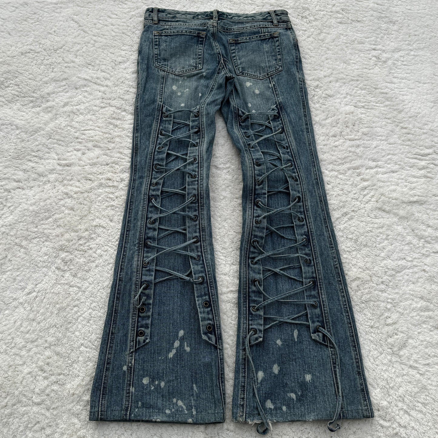 Tornado Mart Backlace Flared Jeans