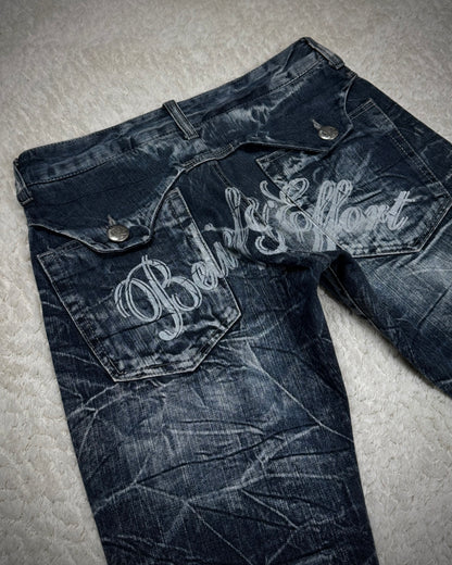 Wild Life Frost Washed Spider Web Bootcut Jeans