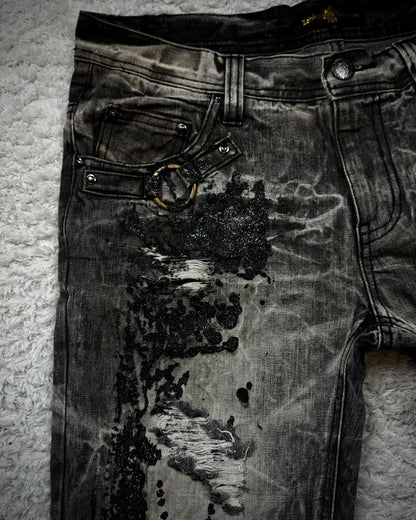 Lowbox Luster Splatter Honeycomb Bootcut Jeans