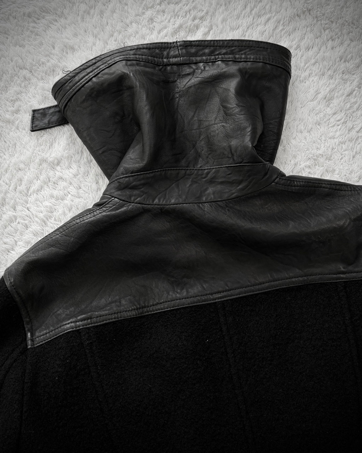 Le Donne Di Fur Wool Leather Jacket