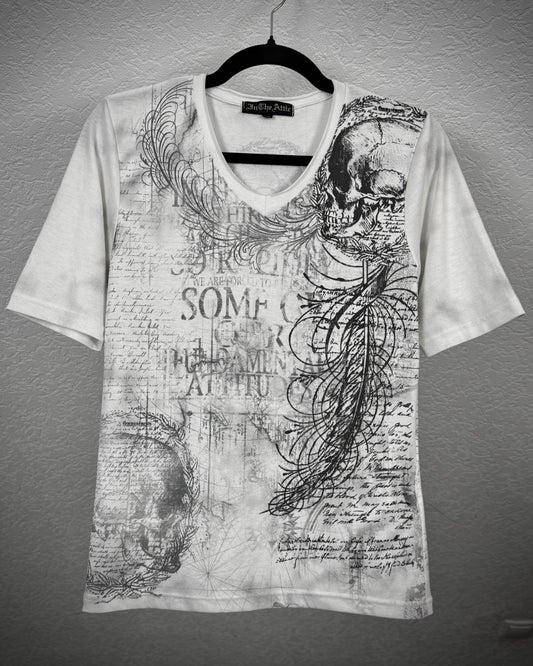 In The Attic Skull Poem T-Shirt