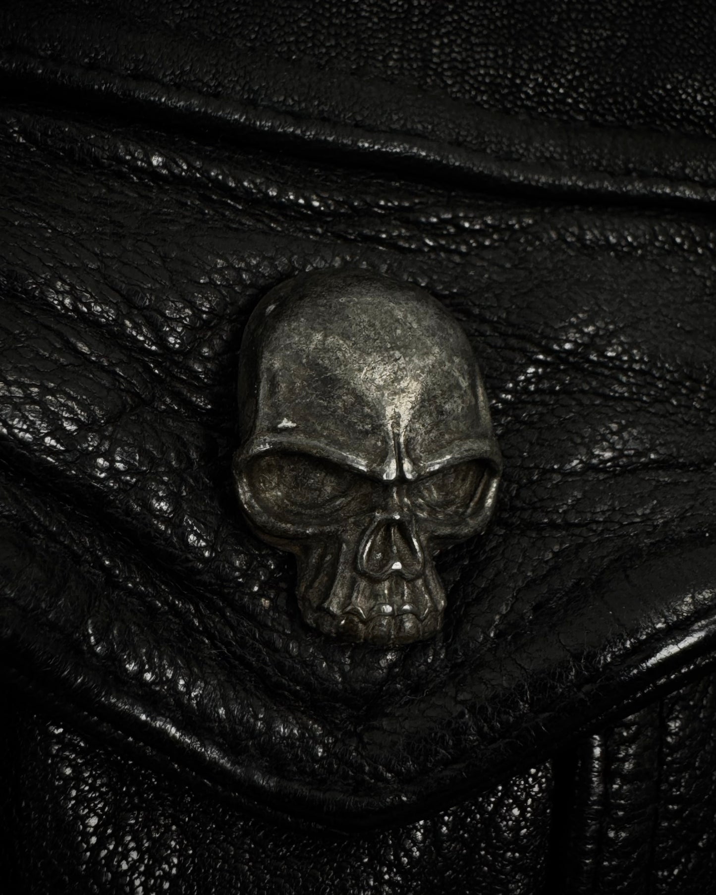 Jack Rose Skull Hardware Goatskin Leather Jacket