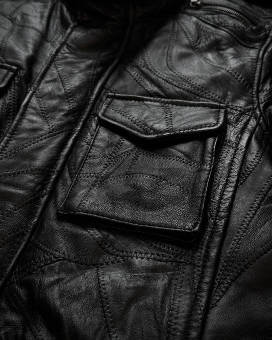 CAV-000 Scar Stitched Patchwork Leather Jacket