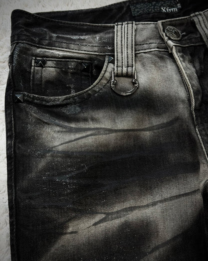 Xfrm Clawmarks Luster Coated Flared Jeans