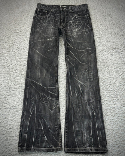 Nylaus Thunder Washed Flared Jeans