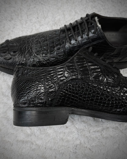Boss Sunwen Depth Sculpted Crocodile Leather Dress Boots