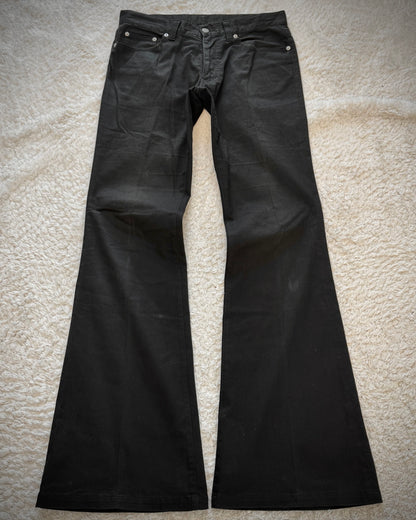 Tornado Mart Pleated Cotton Bell Bottom Flared Pants
