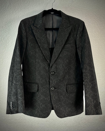 Tornado Mart Suit Python Pattern Blazer + Flared Pants Set
