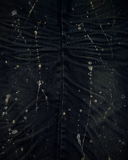 Lagust Gold & Silver Splatter Zippered Bootcut Denim
