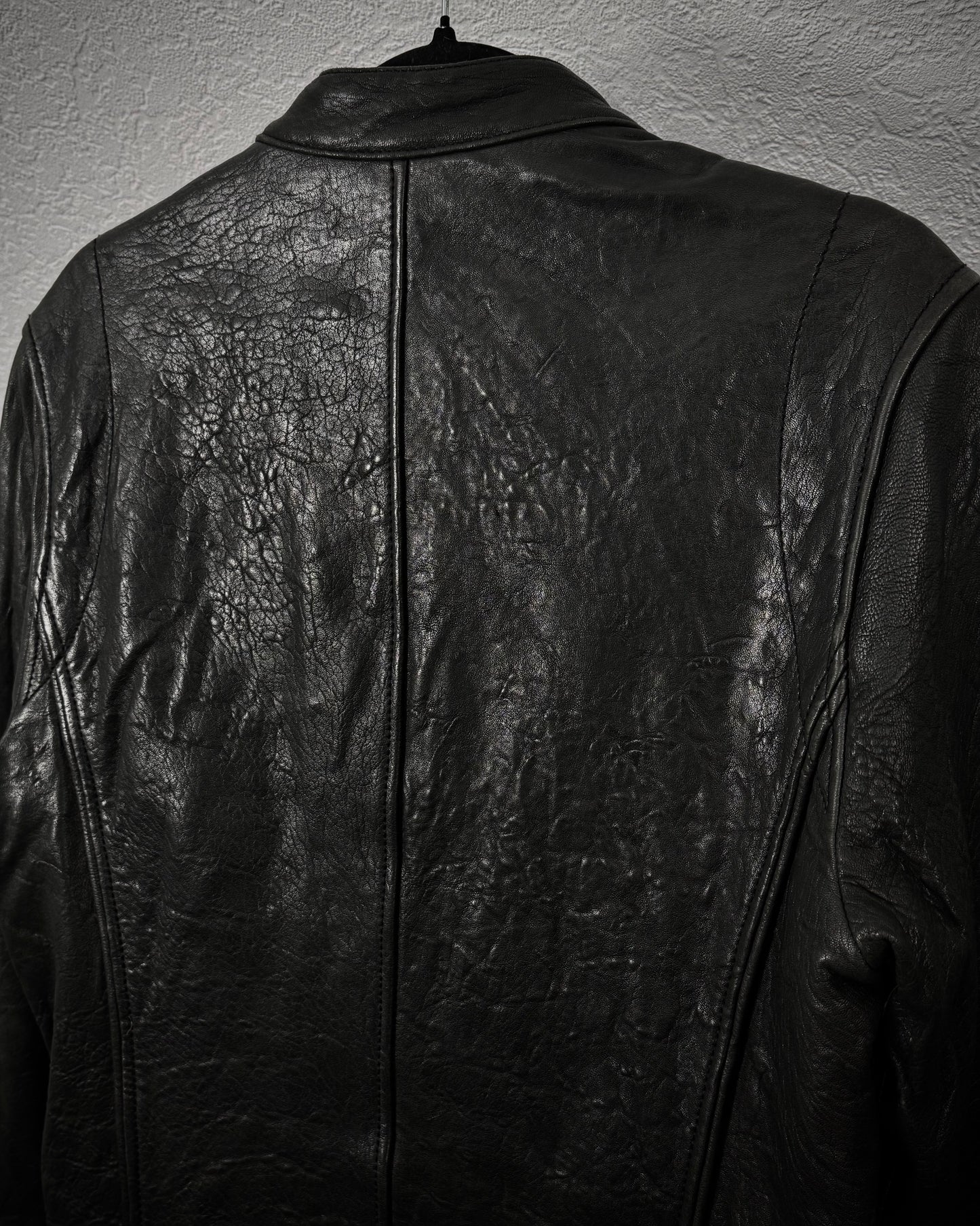 CAV-000 Chained Full-Grain Leather Jacket