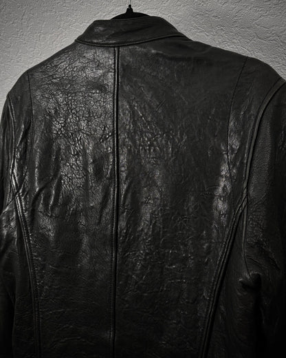 CAV-000 Chained Full-Grain Leather Jacket