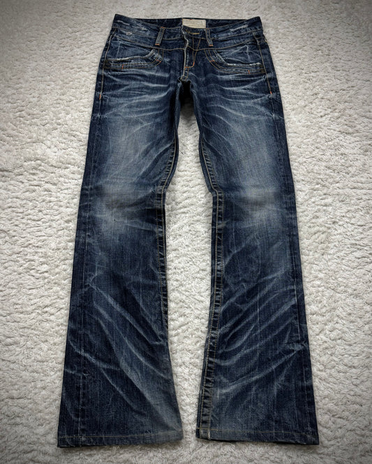 Lolita Studded Whisker Washed Vintage Bootcut Jeans