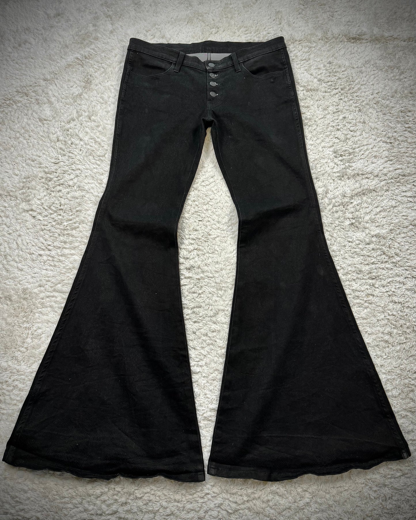 DeeDee Python Shadow Bell Bottom Flared Pants