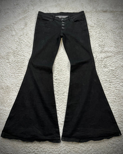 DeeDee Python Shadow Bell Bottom Flared Pants