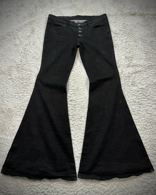 DeeDee Python Shadow Bell Bottom Flared Pants