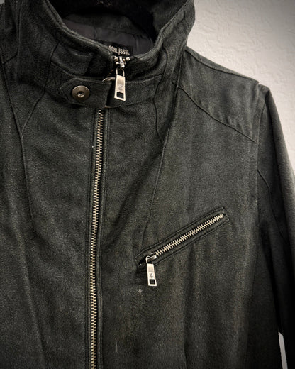 Schlüssel Suede Textured High Neck Jacket