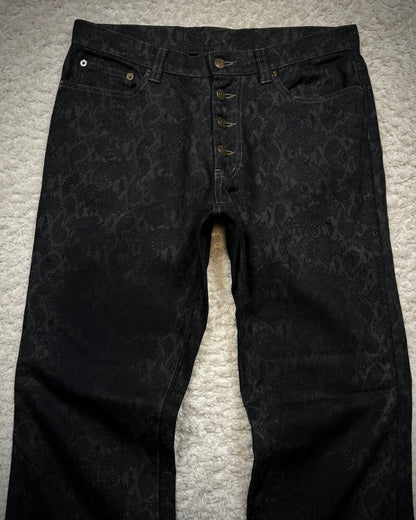 Tornado Mart Python Pattern Flared Pants