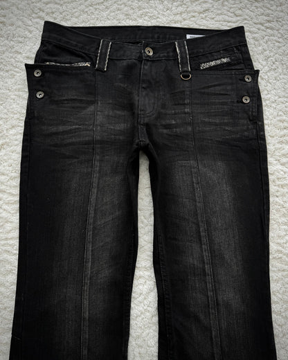 Semantic Design Python Accented Bootcut Denim