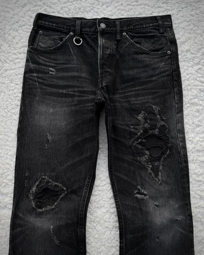 BackBone Leather Repaired Bootcut Denim