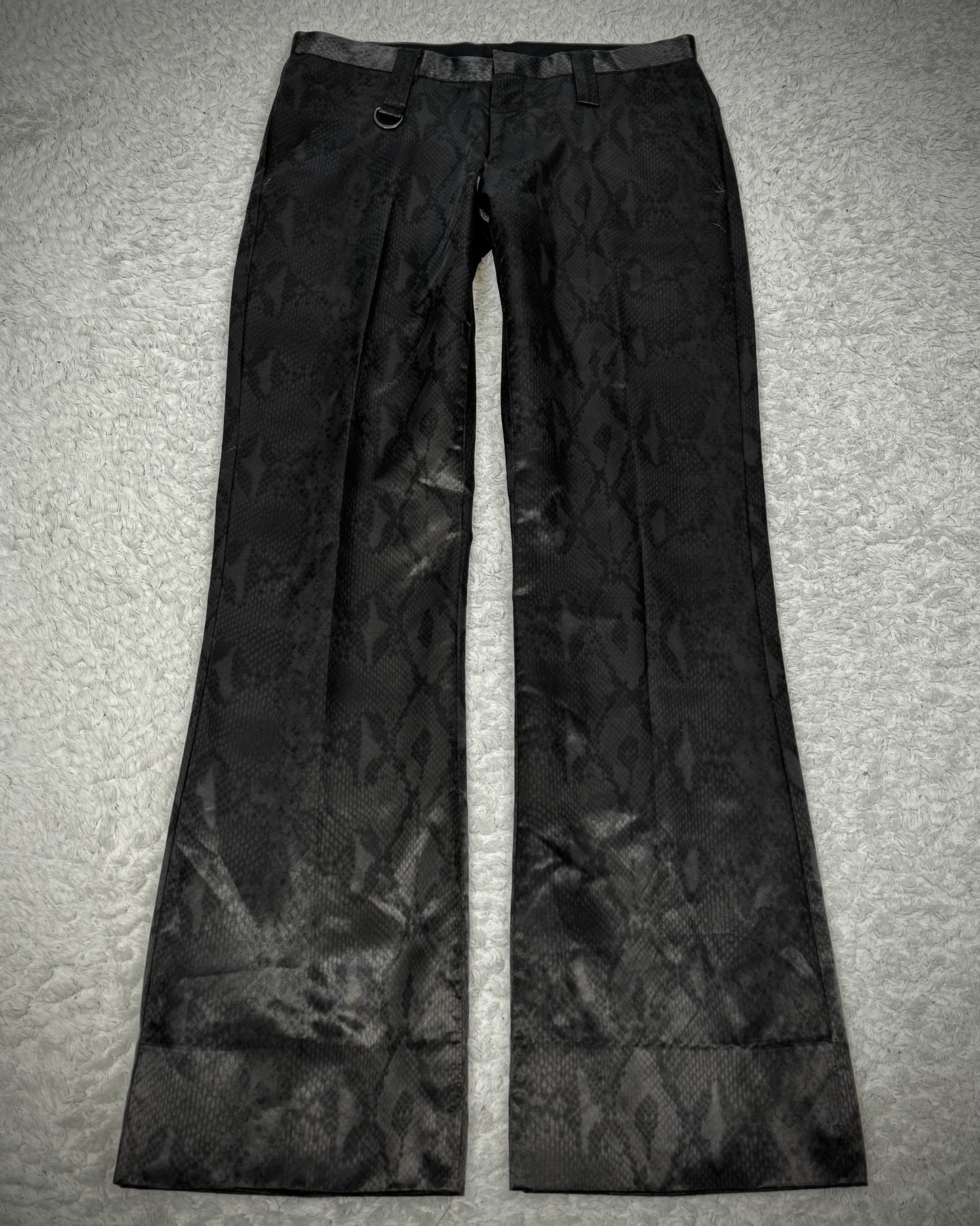 Buffalo Bobs Pleated Python Pattern Bootcut Dress Pants