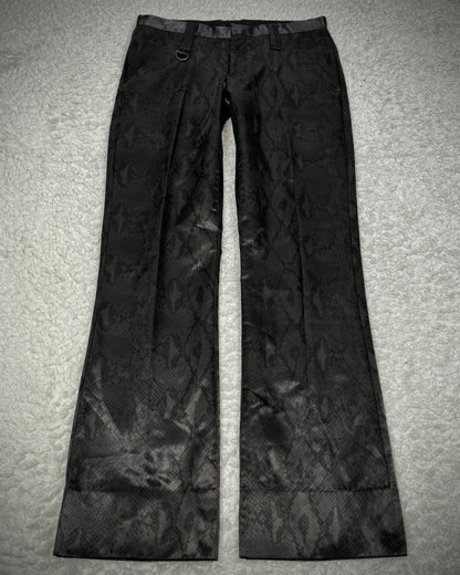 Buffalo Bobs Pleated Python Pattern Bootcut Dress Pants