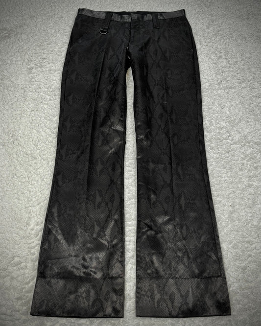 Buffalo Bobs Pleated Python Pattern Bootcut Dress Pants