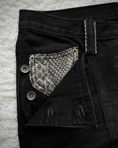 Semantic Design Python Accented Bootcut Denim