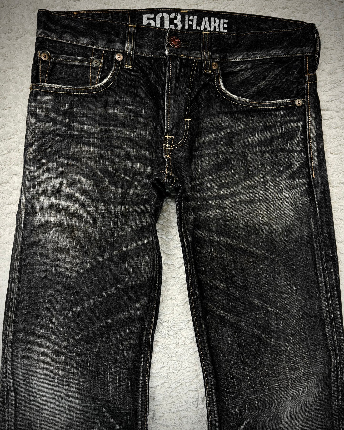 Edwin Clawmarks Washed Flared Jeans
