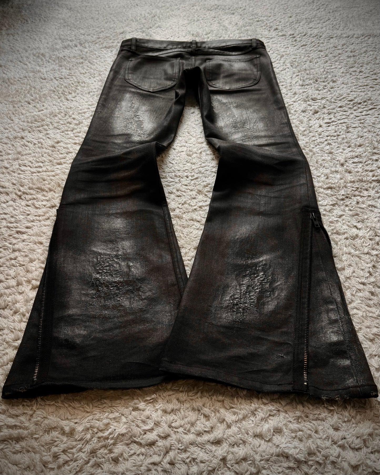 LED Rechwe Veronica Arizona Studded Waxed Flared Jeans