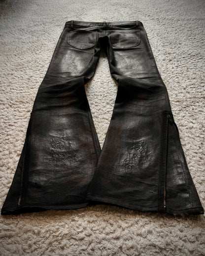 LED Rechwe Veronica Arizona Studded Waxed Flared Jeans