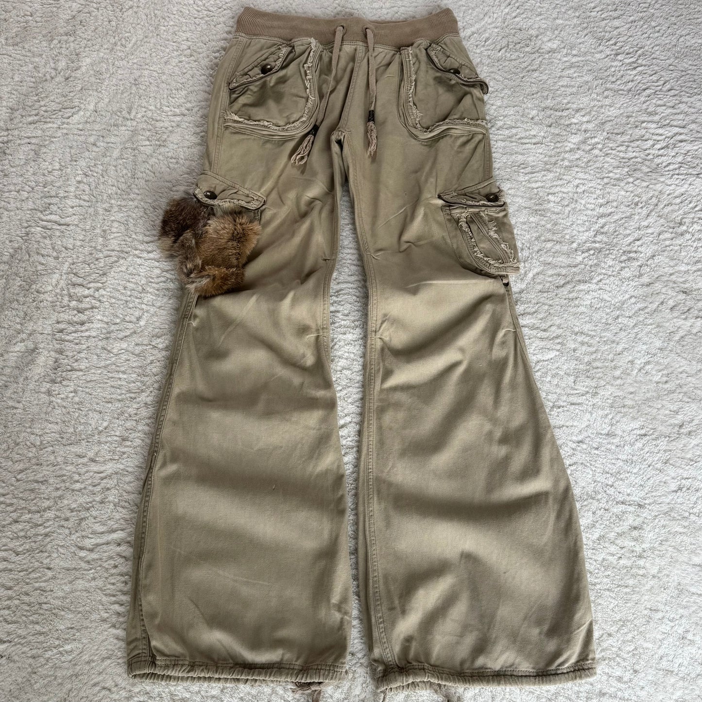 G.O.A Fur Pocket Flared Cargo Pants