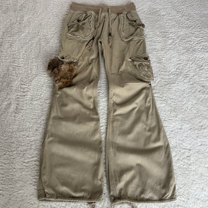 G.O.A Fur Pocket Flared Cargo Pants