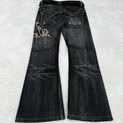 Tornado Mart „Tribal“ Embroidery Flared Jeans