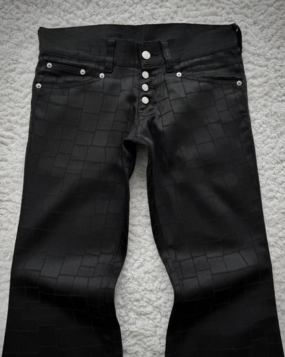 Tornado Mart Croco Pattern Flared Suit Pants