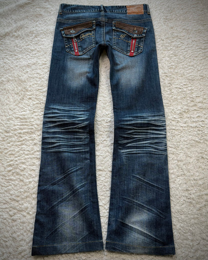 Classical Elf Whisker Washed Vintage Flared Jeans