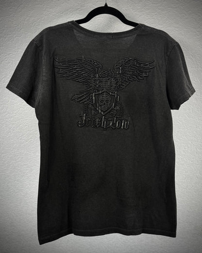 Irish Winged Skull Embroidery T-Shirt
