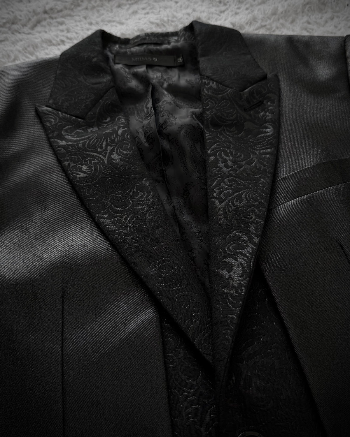 Midas Jacquard Luster Layered Gilet Blazer