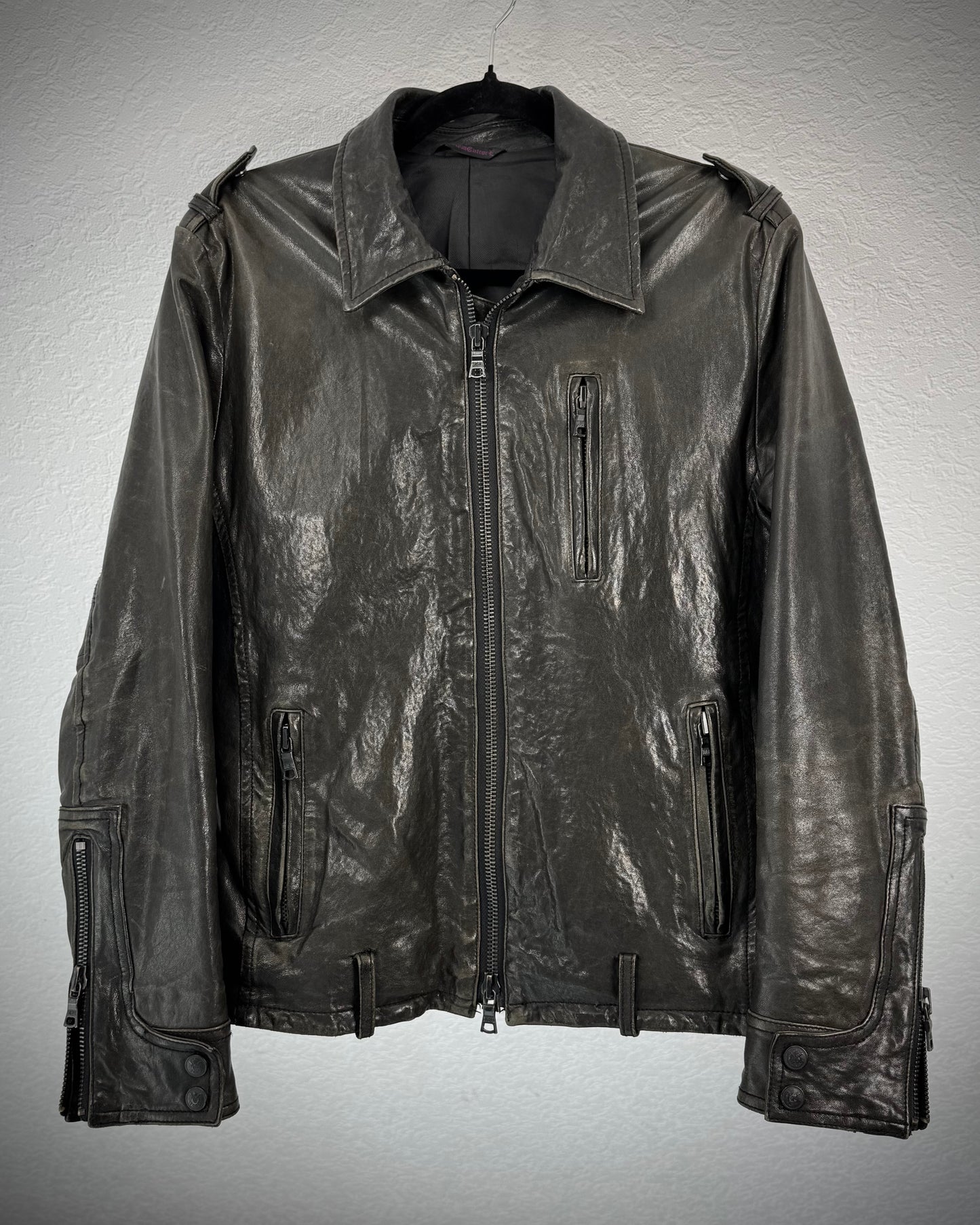 Custom Culture Textured Leather Jacket