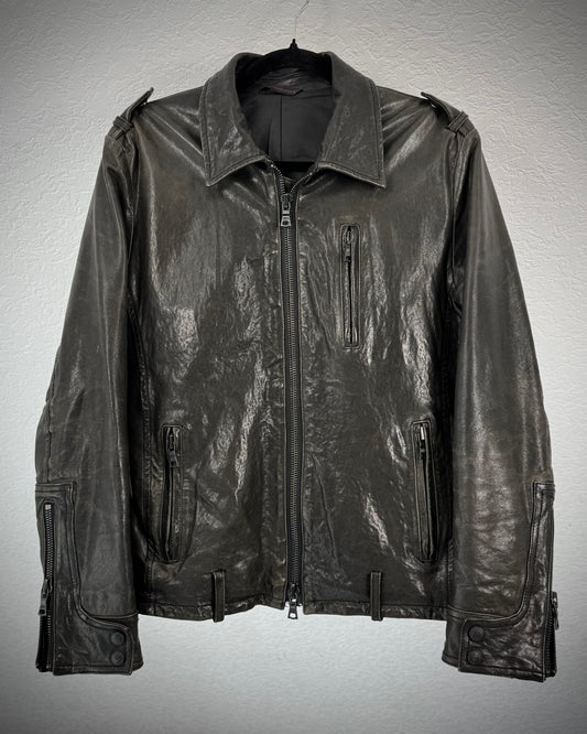 Custom Culture Textured Leather Jacket