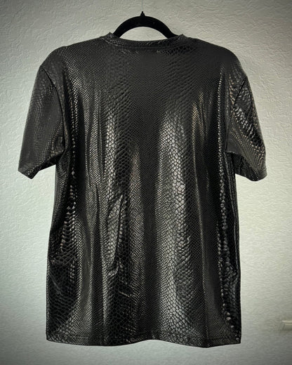Black Varia Python Gloss T-Shirt