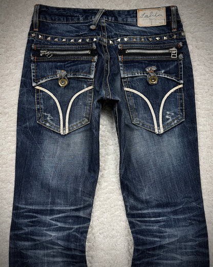 Lolita Studded Whisker Washed Vintage Bootcut Jeans