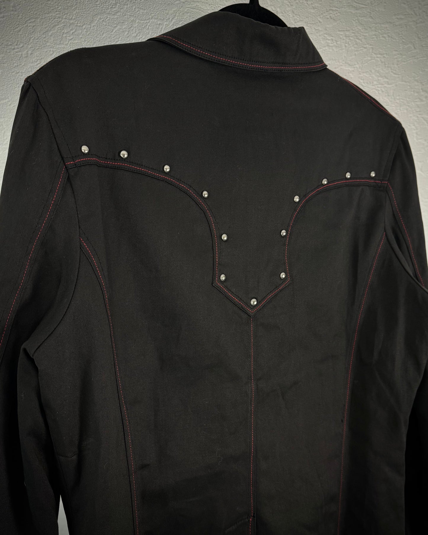 In The Attic Red Thread Studded Blazer